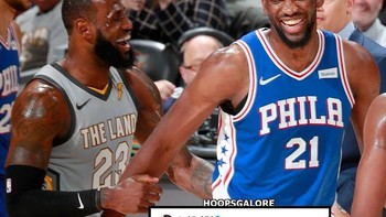Eh, tapi Joel Embiid sepertinya mengajak LeBron untuk gabung ke Philadelphia 76ers. Foto: Istimewa