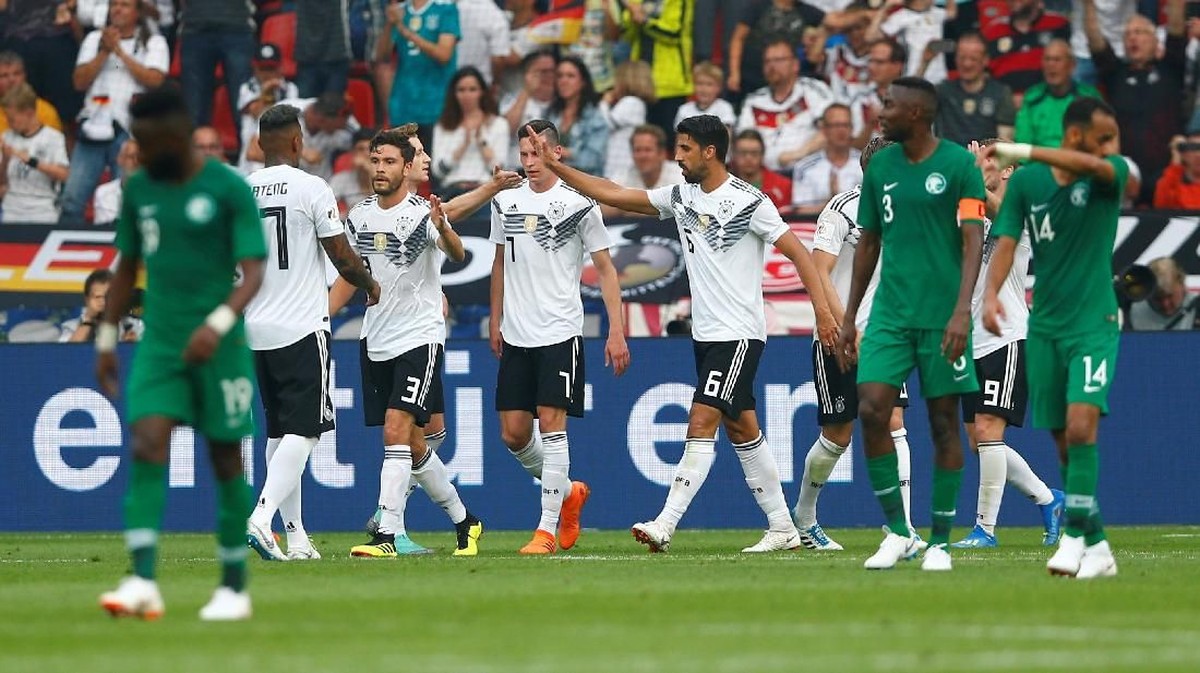 Jerman menang 2-1 atas Arab Saudi. (Foto: Thilo Schmuelgen/Reuters)