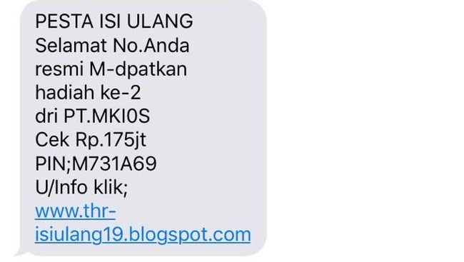 Waspada! Marak SMS Penipuan Sejak THR Cair