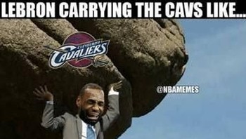 Mungkin sudah terlalu berat bagi LeBron untuk memikul tim yang tidak jago-jago banget ini. Foto: Istimewa