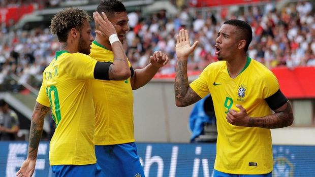 Timnas Brasil yang tampil impresif di fase kualifikasi menjadi unggulan teratas di Piala Dunia 2018. 