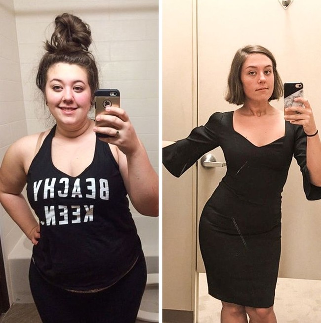 Banyak orang merayakan penurunan berat badan dengan mengunggah foto before-after mereka. Termasuk wanita ini yang telah lima tahun bergelut dengan kelebihan berat badan. Ia berhasil turun 34 kg berkat diet Keto. Foto: dexgirl/reddit.com