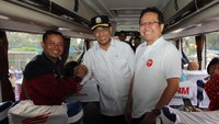 Menteri Perhubungan Republik Indonesia Budi Karya Sumadi turut mengapresiasi kegiatan MBBH yang digelar AHM untuk para konsumen sepeda motor Honda. Kegiatan ini diharapkan dapat mengurangi angka kecelakaan selama periode mudik. Dok. AHM.