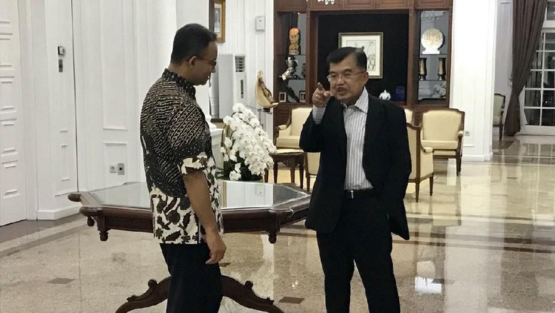 Sebelum ke Tokyo, JK Bertemu Anies Baswedan Sebelum ke Tokyo, JK Bertemu Anies Baswedan