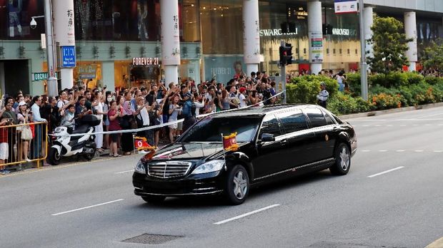 Kedatangan Kim Jong Un di Singapura.