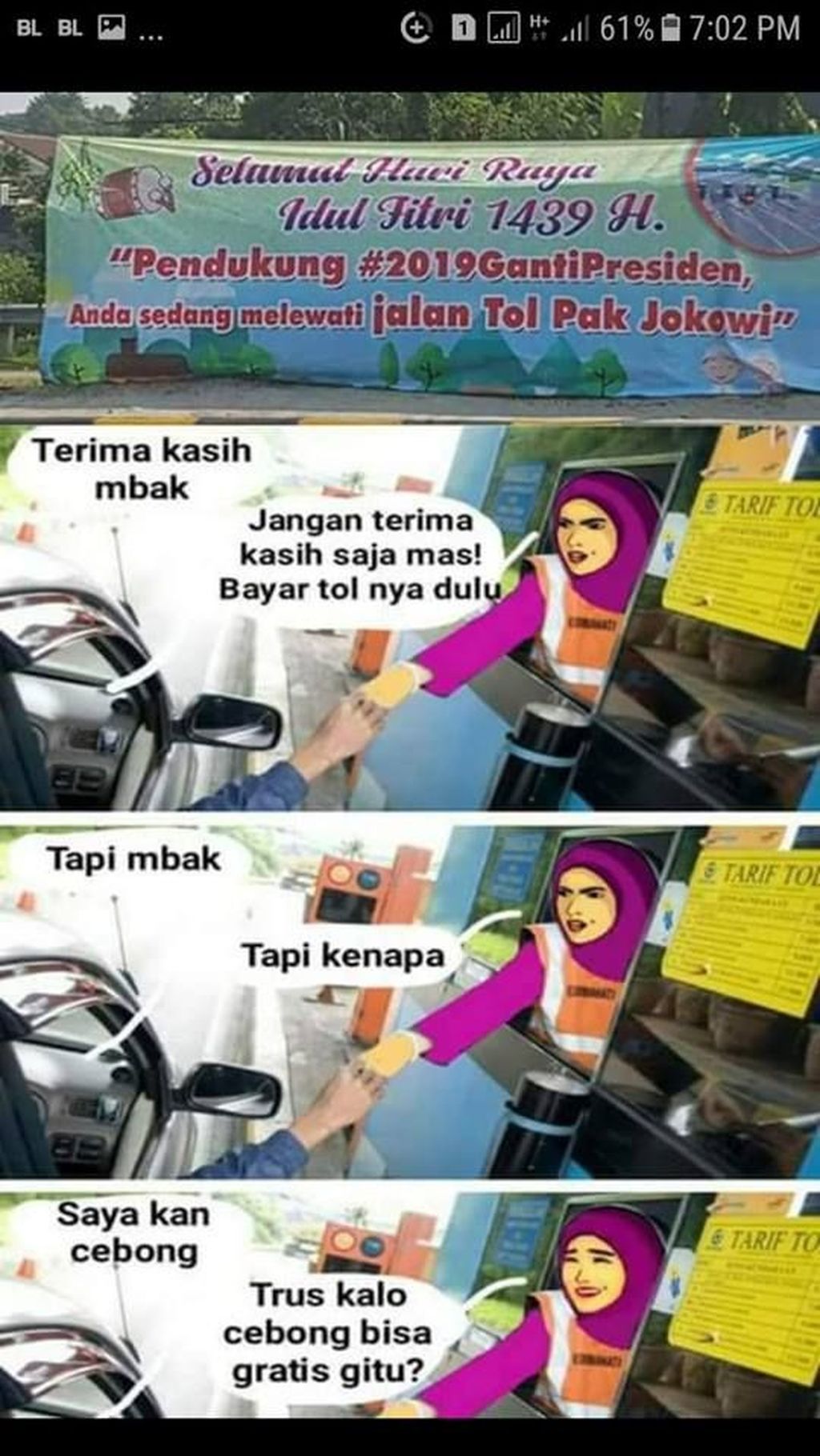 Kumpulan Meme Heboh Tol Jokowi Foto 2