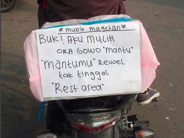 Guyonan Tulisan Mudik yang Bikin Ngakak