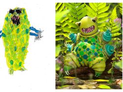 Keren! Ketika Monster Imajinasi Anak Diolah Desainer Grafis