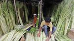 Jelang Lebaran, Pedagang Ketupat Mulai Diserbu Pembeli