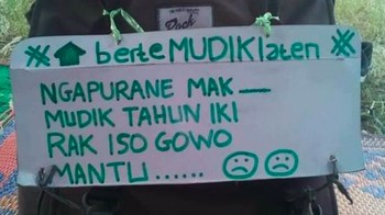 Bahkan, akun media sosial tentang tulisan pemudik secara khusus ada di Instagram @tulisanpemudik2018. Foto: Internet