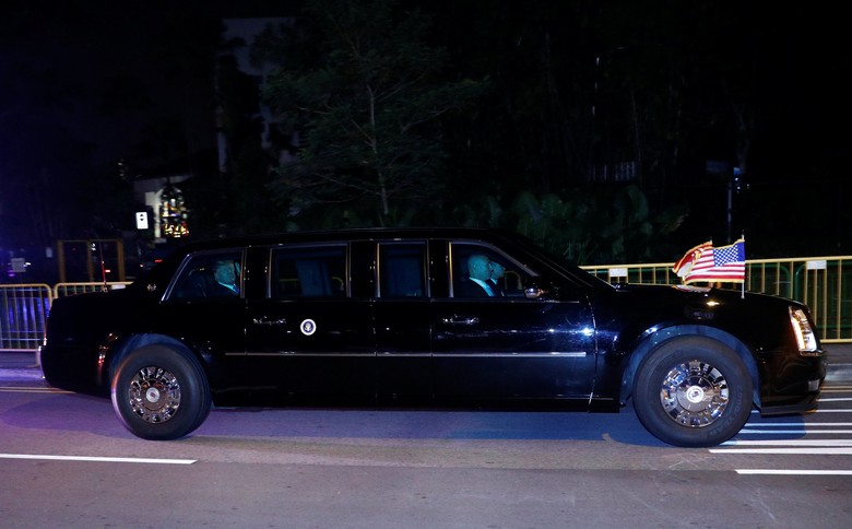 Mobil The Beast yang ditumpangi Donald Trump. Foto: Dok Mobil The Beast yang ditumpangi Donald Trump. Foto: Dok