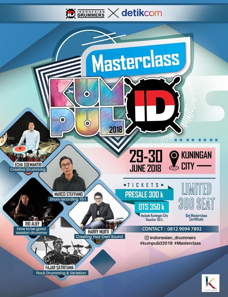 Ikut Masterclass Indonesian Drummers, Berapa Harga Tiketnya?