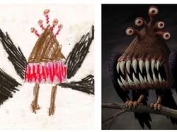 Keren! Ketika Monster Imajinasi Anak Diolah Desainer Grafis