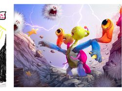 Keren! Ketika Monster Imajinasi Anak Diolah Desainer Grafis