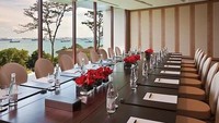 Ruang rapat di Capella Hotel. Beberapa orang berasumsi ruangan ini menjadi lokasi pertemuan Presiden Amerika Serikat, Donald Trump dan Pemimpin Korea Utara, Kim Jong Un yang akan membahas mengenai kemungkinan normalisasi hubungan antara Korea Utara dengan Amerika Serikat, termasuk program denuklirisasi Korea Utara. Istimewa/Capella Hotel.
