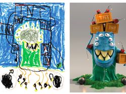 Keren! Ketika Monster Imajinasi Anak Diolah Desainer Grafis