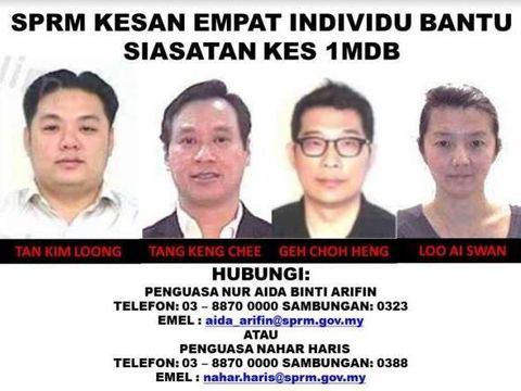 Empat orang yang sedang diburu Komisi Antikorupsi Malaysia terkait skandal 1MDB