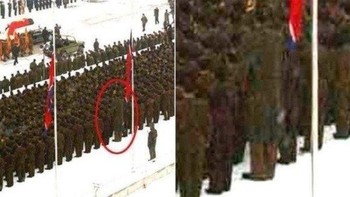 Dalam barisan tentaranya pun, tampak seorang pria yang ukurannya diperbesar di dalamnya. Foto: Istimewa