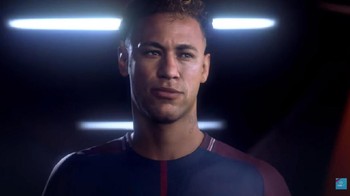 Walau banyak pemain Manchester City yang muncul, Neymar menjadi salah satu pemain yang dapat panggung terbesar. Foto: YouTube/EA Sports