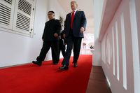 Pertemuan Trump dan Kim di Singapura.