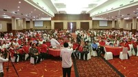 Dalam sambutannya Cagub Sumut Djarot berharap kader TMP dapat mensosialisasikan bahwa pasangan Djarot Sihar (Djoss) memiliki 3 Kartu Sakti: Sumut Pintar, Sumut Sehat, dan Sumut Sejahtera. Foto: dok. PDIP