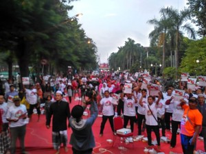 Tim Gus Ipul-Puti di Bojonegoro Sosialisasi Coblos yang Kanan