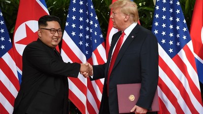 Foto: Serba-Serbi Pertemuan Bersejarah Trump-Kim Jong-Un
