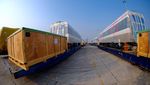 Enam Gerbong LRT Jakarta dari Korsel Kembali Tiba