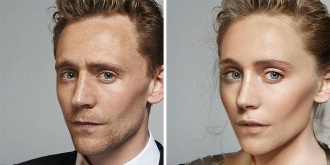 Seorang pengguna internet mengubah penampilannya ini dan sederet bintang Avengers Infinity War lainnya menjadi wanita dengan menggunakan aplikasi Face App. Wajah yang berkarakter membuat versi wanita Tom Hiddleston yang berperan sebagai Loki, jadi mirip si kembar Olsen ya? Foto: Dok. FaceApp