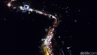 Penampakan kemacetan di jalur Nagreg saat mudik pada 2017 lalu melalui udara.