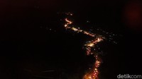 Begini foto drone jalur Nagreg malam hari, dua hari jelang Lebaran.