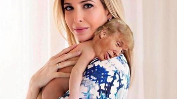Digendong Ivanka. Foto: Internet