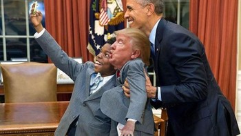Selfie bareng Obama. Foto: Internet