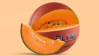 Bola basket ini sekilas terlihat seperti bola pad aumumnya, namun ternyata setelah dibelah, bagian dalam bola berisi buah melon kuning segar. Foto: Instagram @alessiofdesign