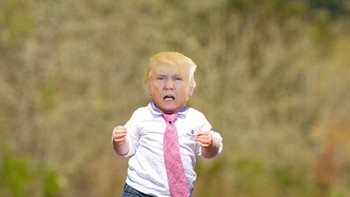 Trump lagi berlajar jalan. Foto: Internet