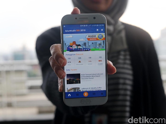 Aplikasi Jalur Mudik BRI 2018. Foto: Muhammad Ridho Aplikasi Jalur Mudik BRI 2018. Foto: Muhammad Ridho