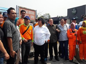 Menteri LHK Pantau Pengelolaan Sampah di Rest Area Tol Cikampek