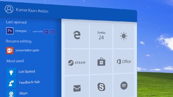 Namun dipadukan unsur-unsur Tiles yang menjadi ciri khas Windows 10. Foto: YouTube.com/Avdan