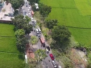 Pantauan dari Udara Lalin Jalan Raya Bandung