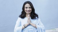 Vanessa Angel  tampil berkaftan menyambut lebaran. Foto: Palevi S/detikHOT