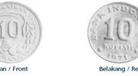 Uang logam pecahan Rp 10/TE 1971. Istimewa/Dok. Bank Indonesia.