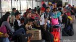 Suasana Stasiun Senen H-1 Lebaran