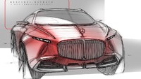 Hasilnya adalah model mewah dengan grille raksasa Maybach yang duduk di depan, intake udara besar di bumper depan, spatbor yang melebar, kaca depan sweptback, garis atap miring, dan roda berukuran besar. Foto: Pool (Carsscoops)