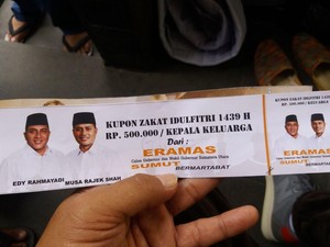 Paslon Eramas Mengaku Diserang Isu Kupon Zakat Palsu