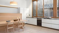 Rumah ini dilengkapi dengan pompa panas air, panel panas matahari, dan LED dimmable. Istimewa/Lucy Wang/Inhabitat.