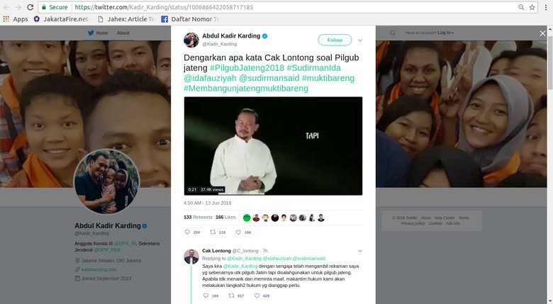 Video Cak Lontong Pilih Nomor 2 Disoal, Ini Penjelasan PKB Video Cak Lontong Pilih Nomor 2 Disoal, Ini Penjelasan PKB