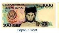 Uang kertas pecahan Rp 1.000/TE 1987. Istimewa/Dok. Bank Indonesia.