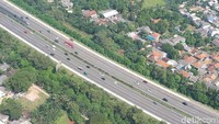 Kondisi di Tol Jagorawi juga terpantau lancar. (Foto: Audrey Santoso/detikcom)