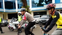 Kecil-kecil, sepeda lipatnya ini tangguh lho. Foto: Dok. Polri
