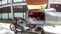 Touring menggunakan sepeda motor menjadi hobi anak-anak motor. Namun, kendala touring atau mudik menggunakan sepeda motor yang memakan waktu berhari-hari mungkin adalah tempat istirahatnya. Foto: Pool (Youtube)
